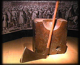 The last execution block and axe used - Tower of London